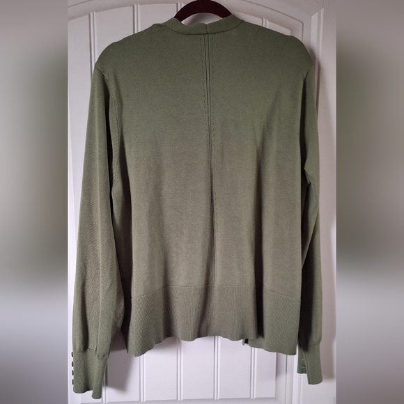 Cyrus Sage Green Open Front Cardigan XL | Lightweight Layering Sweater - Picture 7 of 9